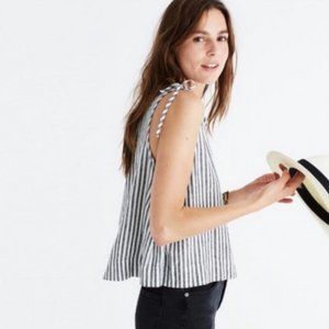 Madewell Striped Tie Shoulder Tank